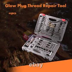 40 Pcs Damaged Glow Plug Removal Remover Thread Repair Hand Tools Set Kit