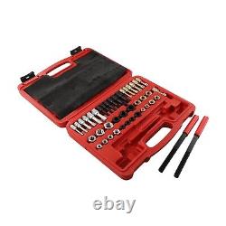 42Pcs/Set Re-Thread Repair Tool Inserts Unc/Unf & Metric Taps Dies Files Chaser