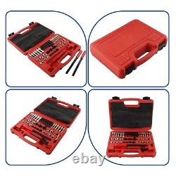 42Pcs/Set Re-Thread Repair Tool Inserts Unc/Unf & Metric Taps Dies Files Chaser