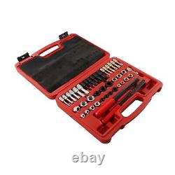 42Pcs/Set Re-Thread Repair Tool Inserts Unc/Unf & Metric Taps Dies Files Chaser