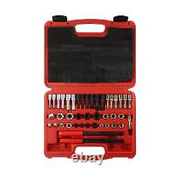 42Pcs/Set Re-Thread Repair Tool Inserts Unc/Unf & Metric Taps Dies Files Chaser