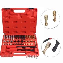 42Pcs/Set Re-Thread Repair Tool Inserts Unc/Unf & Metric Taps Dies Files Chaser