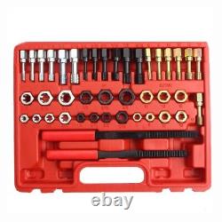 42Pcs/Set Re-Thread Repair Tool Inserts Unc/Unf & Metric Taps Dies Files Chaser