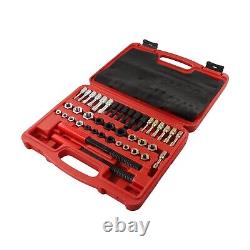 42Pcs/Set Re-Thread Repair Tool Inserts Unc/Unf & Metric Taps Dies Files Chaser