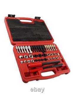 42Pcs/Set Re-Thread Repair Tool Inserts Unc/Unf & Metric Taps Dies Files Chaser