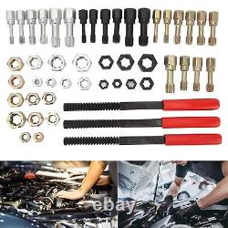 49PCS Thread Repair Tool Set MetricRestorer File Nut Rethreader For Auto