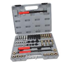 49PCS Thread Repair Tool Set MetricRestorer File Nut Rethreader For Auto