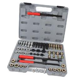 49PCS Thread Repair Tool Set MetricRestorer File Nut Rethreader For Auto