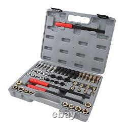 49PCS Thread Repair Tool Set MetricRestorer File Nut Rethreader For Auto