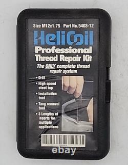 HeliCoil Thread Repair Kit Prof 5403-12 M12x1.75 Inserts-10 Short, 3 Med, 5 Long