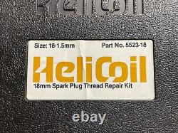 Helicoil Tools 18MM Spark Plug Thread Repair Kit 5523-18 (With Case & Threads)