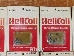 Lot Of 15 Packages of Heli-Coil Thread Repair Inserts From 8-32 to 9/16-12