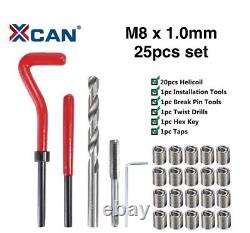 M10 x 1.5mm Thread Repair Tool Kit Helicoil Wire with 20x Inserts (25pcs Set)