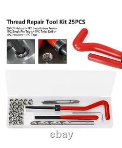 M10 x 1.5mm Thread Repair Tool Kit Helicoil Wire with 20x Inserts (25pcs Set)