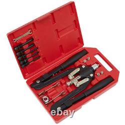 Sealey Rivet & Threaded Nut Rivet Kit Repair Tool Riveter M4-M10 Set